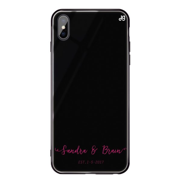 You & Me & Our Date iPhone X Glass Case Online Sale