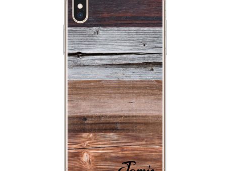 Wood Grain Varigegated iPhone XS Ultra Clear Case Online Hot Sale