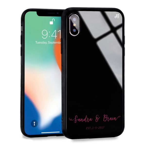 You & Me & Our Date iPhone X Glass Case Online Sale