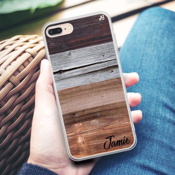 Wood Grain Varigegated iPhone 7 Plus Ultra Clear Case Sale