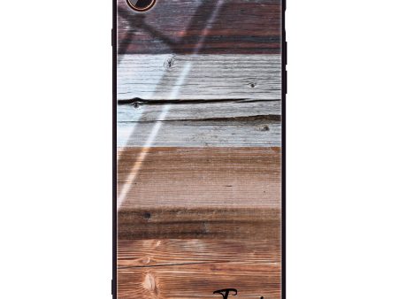 Wood Grain Varigegated iPhone 8 Glass Case Online Sale