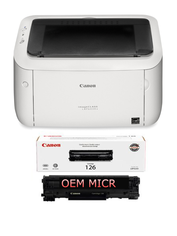 Canon ImageClass LBP6030W Check Printer with OEM Modified 125 MICR Cartridge Online Hot Sale