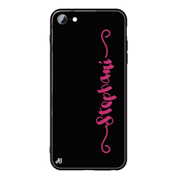 Casual Vertical Name iPhone SE Glass Case Discount