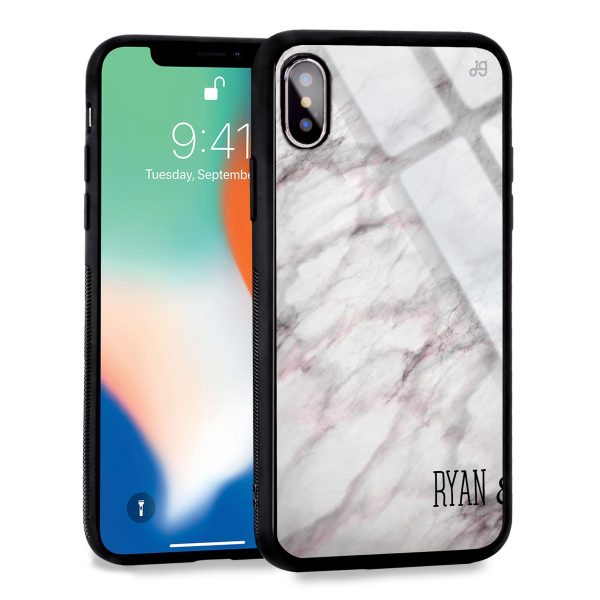 White Marble iPhone XS Glass Case Fashion