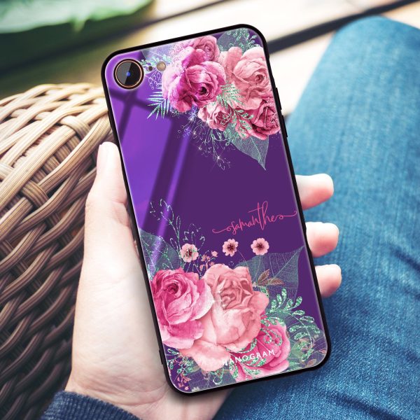 WildRose iPhone 8 Glass Case Online now