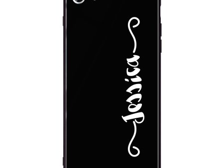 Casual Vertical Name iPhone SE Glass Case Discount