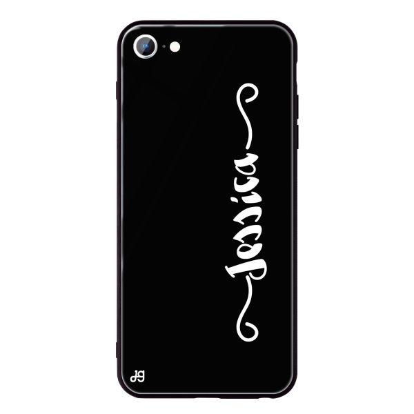 Casual Vertical Name iPhone SE Glass Case Discount