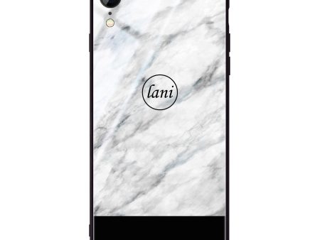 White Marble Transparent iPhone XR Glass Case Online Hot Sale