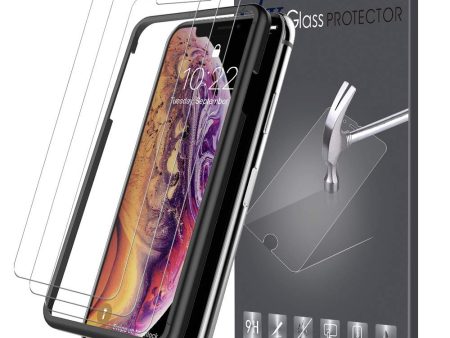 [3 PACK] LK for iPhone XS Max Screen Protector, [Tempered Glass][Case Friendly] DoubleDefence Technology [Alignment Frame Easy Installation] with Lifetime Replacement Warranty Fashion