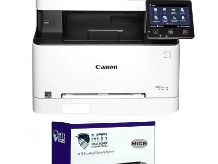 Canon MF642Cdw Wireless Check Printer with 1 MTI 054H MICR Cartridge (High Yield) Supply