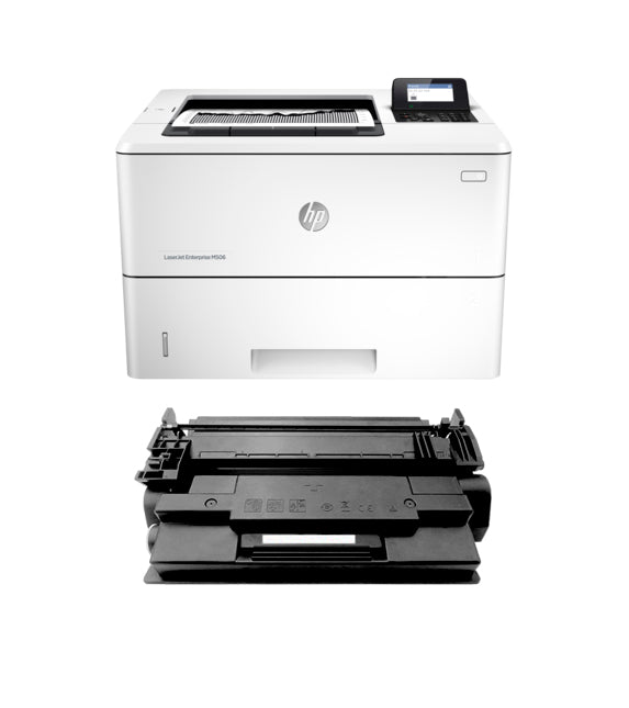 HP M506n LaserJet Enterprise Printer and 1 OEM MICR Cartridge For Discount