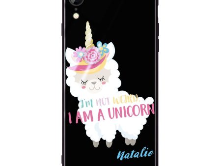 I am a llamacorn iPhone XR Glass Case Discount