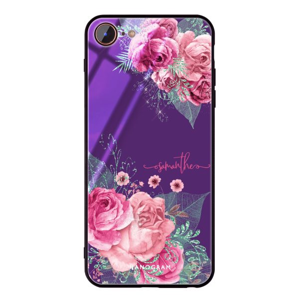 WildRose iPhone 8 Glass Case Online now