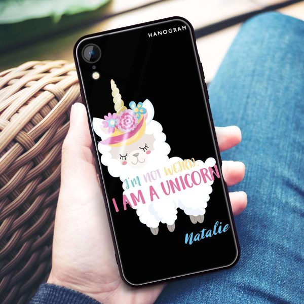 I am a llamacorn iPhone XR Glass Case Discount