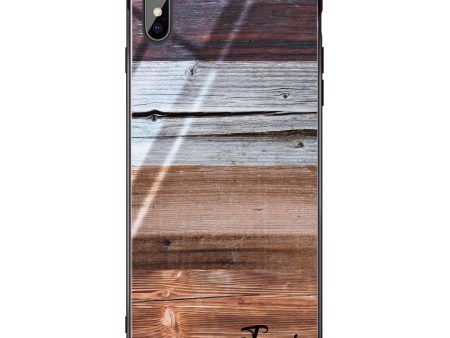 Wood Grain Varigegated iPhone X Glass Case Fashion