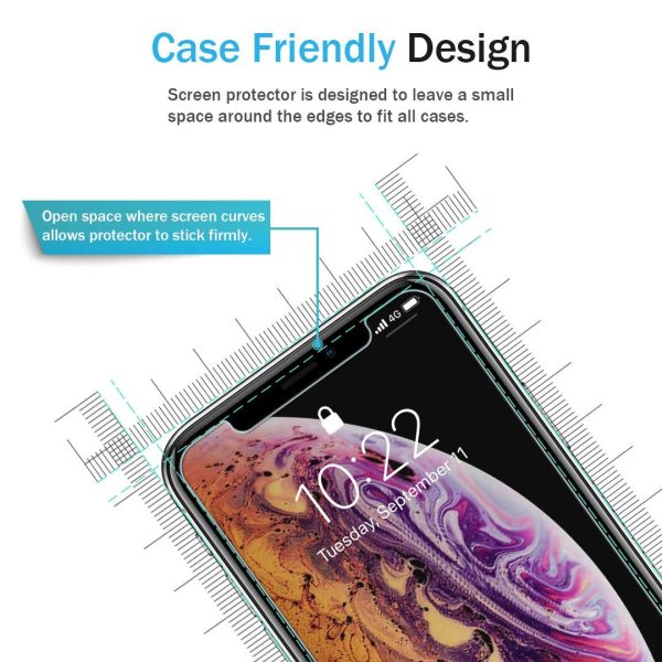 [3 PACK] LK for iPhone XS Max Screen Protector, [Tempered Glass][Case Friendly] DoubleDefence Technology [Alignment Frame Easy Installation] with Lifetime Replacement Warranty Fashion