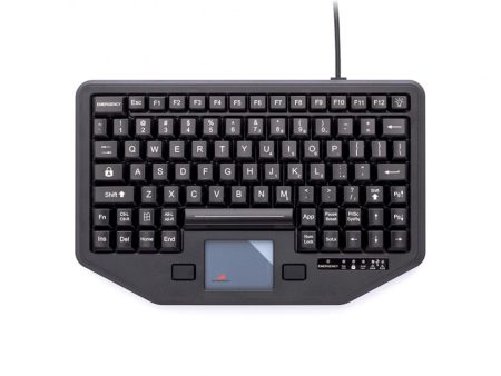 Gamber-Johnson:  Full Travel Keyboard with Attachment Versatility.  12 Function Keys,  88-Key Functionality,  Integrated Backlighting,  Integrated Touchpad,  Mobile Mounting Holes,  One-Touch Emergency Key. Cheap