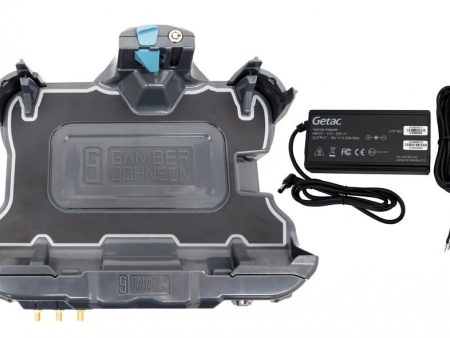 Gamber-Johnson:  KIT: Getac ZX10 Tri RF Vehicle Docking Station with Getac 120W Auto Power Adapter with Bare Wire Lead (7300-0516) Hot on Sale