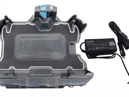 Gamber-Johnson:  Kit: Getac ZX10 No RF Vehicle Docking Station (7160-1675-00) with Getac 120W Auto Power Adapter w Cigarette Lighter Connector (7300-0471) Online now