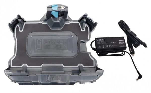 Gamber-Johnson:  Kit: Getac ZX10 No RF Vehicle Docking Station (7160-1675-00) with Getac 120W Auto Power Adapter w Cigarette Lighter Connector (7300-0471) Online now